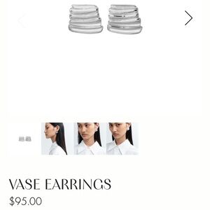 Heaven Mayhem Vase Silver Earrings